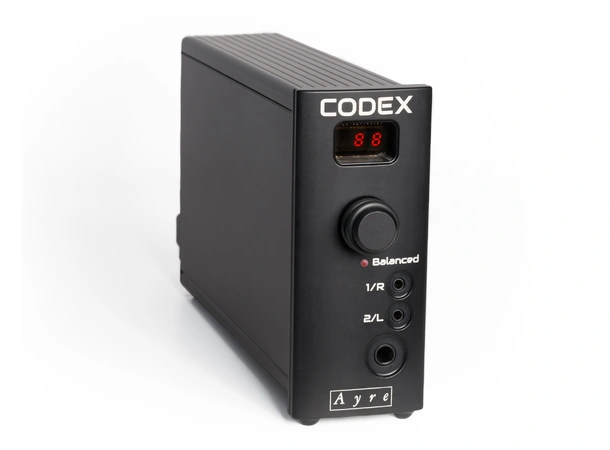 Ayre Codex, 24 bit DAC, forforsterker 24-bit DAC, hodetelefon/forforsterker 